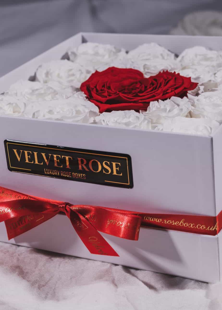 The Contrast Of Elegance - Eternity Real Preserved Roses Box
