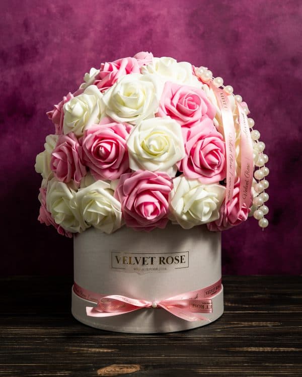 Multi-Colour Dome Of Everlasting Artificial Roses Gift Box