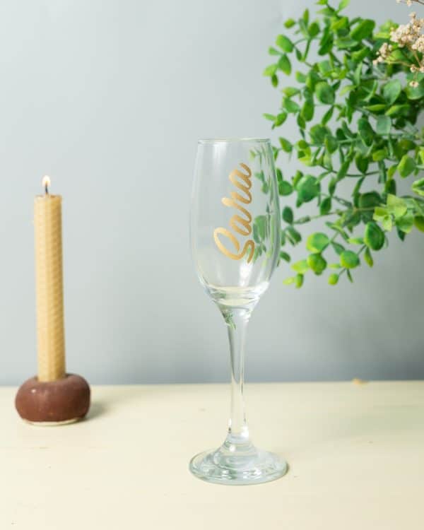 Customised Single Champagne Glass